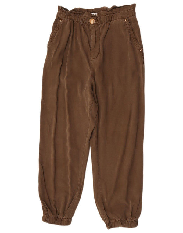 Zara Pantalon court de jogging taille haute pour femme Petit W26 L24 Kaki