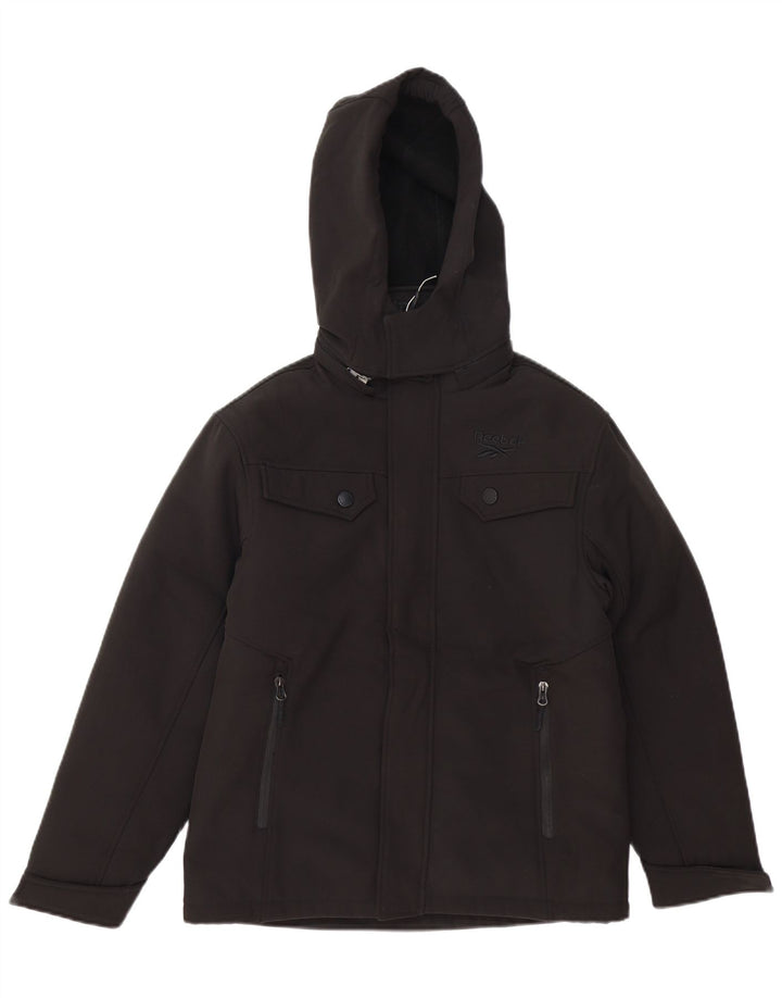 REEBOK Veste Coupe-Vent à Capuche Garçon 10-11 ans Noir Polyester