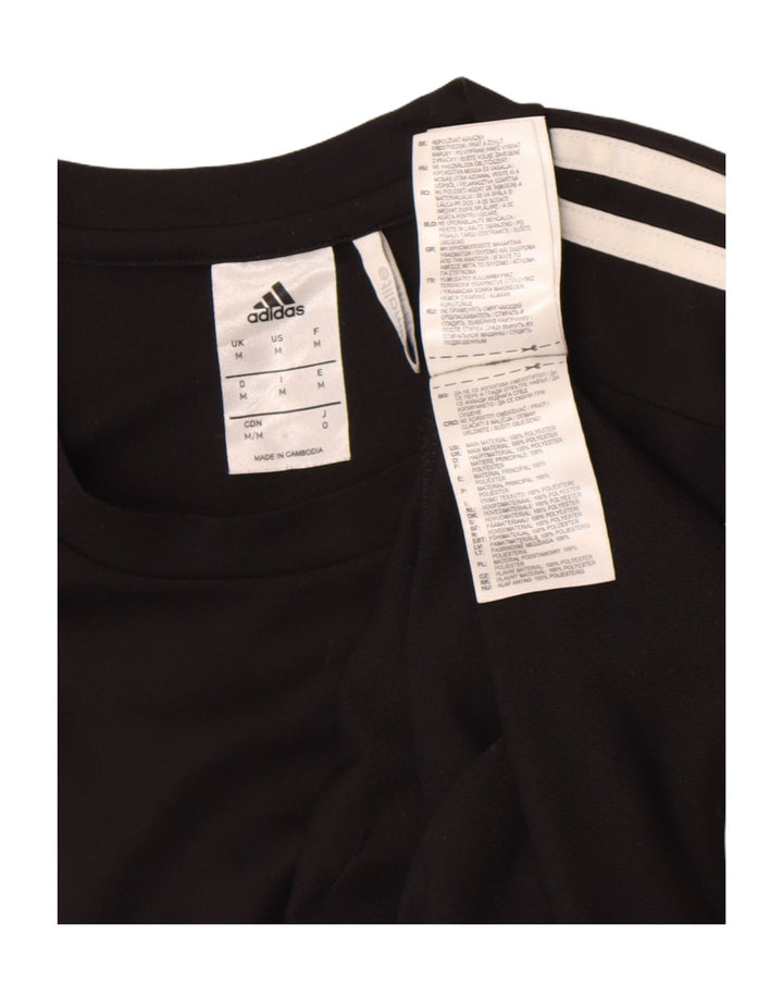 Adidas Hommes Climalite T-Shirt Top Noir Moyen Polyester