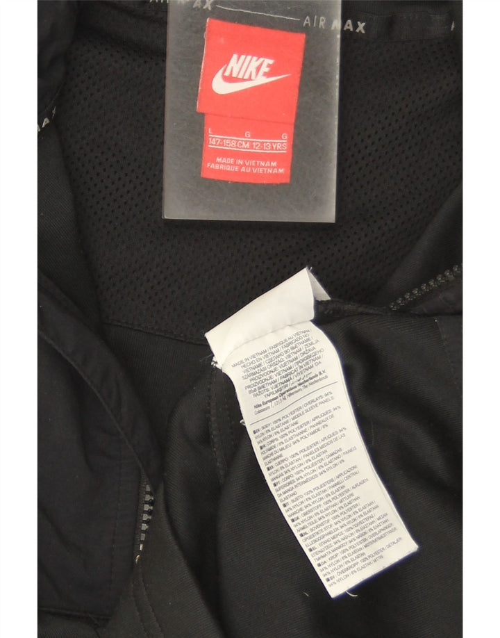 Nike Pull à capuche zippé pour garçon 12-13 ans Grand Noir Polyester
