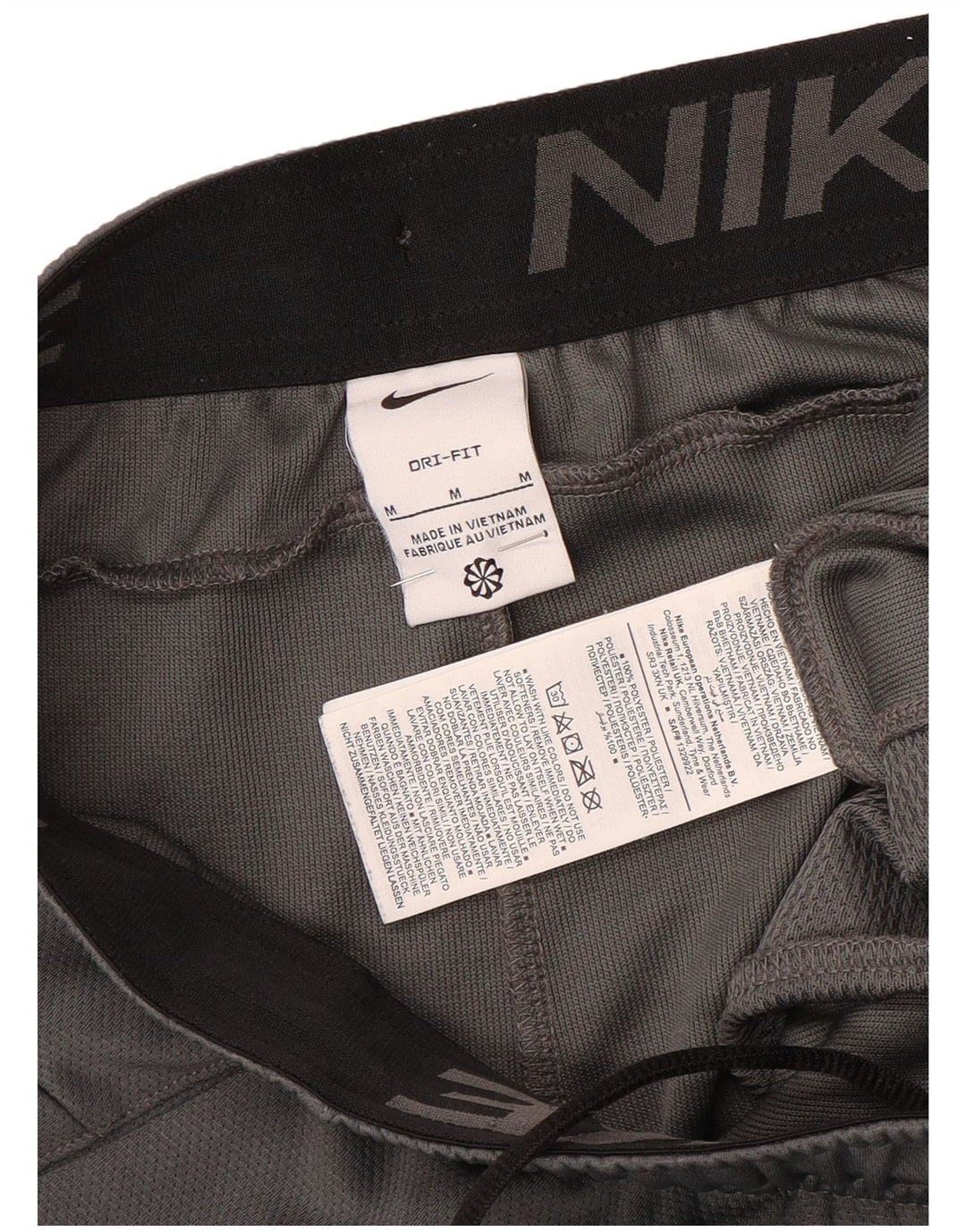 Nike Short de sport Dri Fit pour homme en polyester color block gris moyen