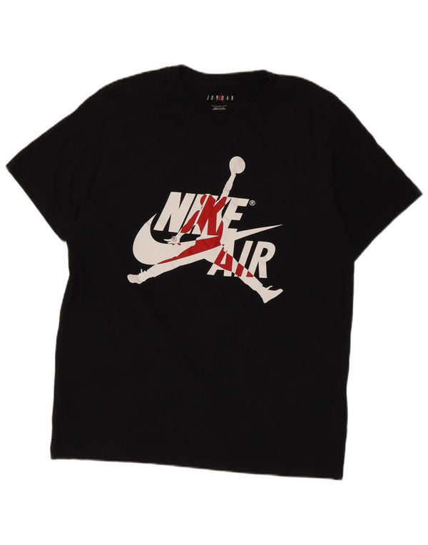 Jordan T-shirt graphique pour homme en coton noir Taille L