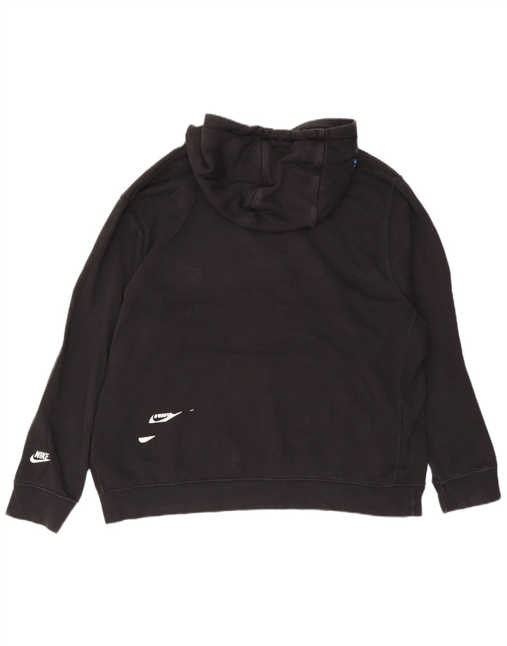Nike Pull à capuche graphique pour homme 2XL en coton noir