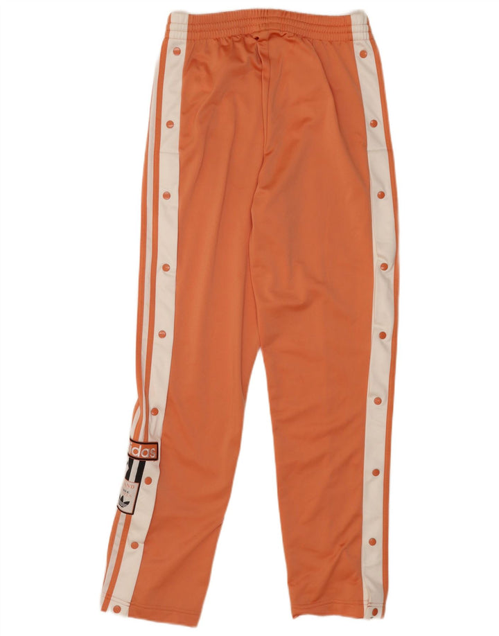 Adidas Pantalon de survêtement pour femme UK 8 Small Orange Colourblock Polyester