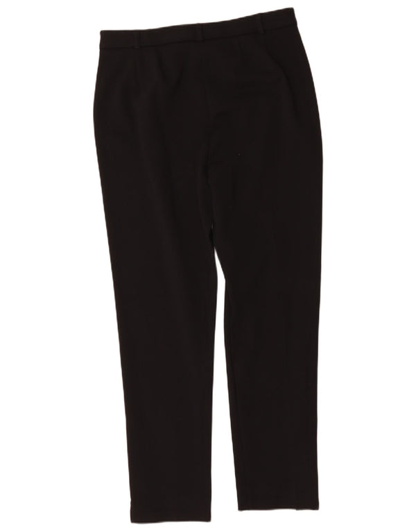 Marks & Spencer Womens High Waist Suit Trousers UK 14 Large W32 L29 Black