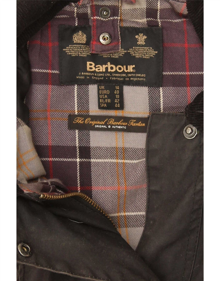 Barbour Veste en coton ciré pour femme UK 14 Large Gris