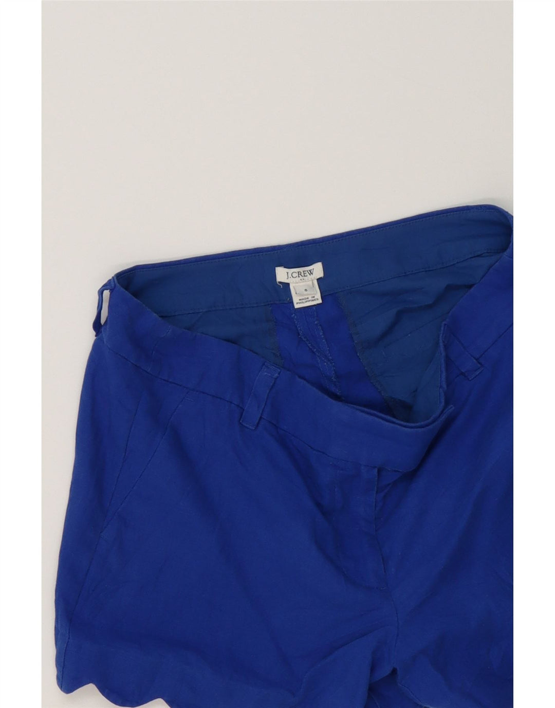J. CREW Womens Chino Shorts US 6 Medium W32 Blue Linen Vintage J. Crew and Second-Hand J. Crew from Messina Hembry 