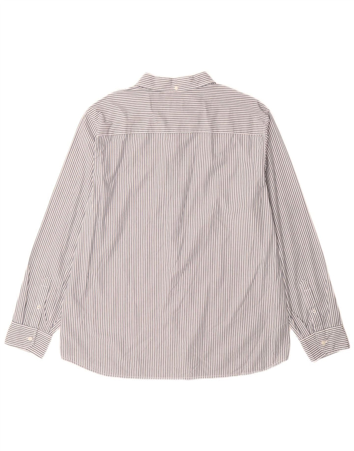 Mustang Chemise Regular Fit XL en coton à fines rayures pour homme Gris