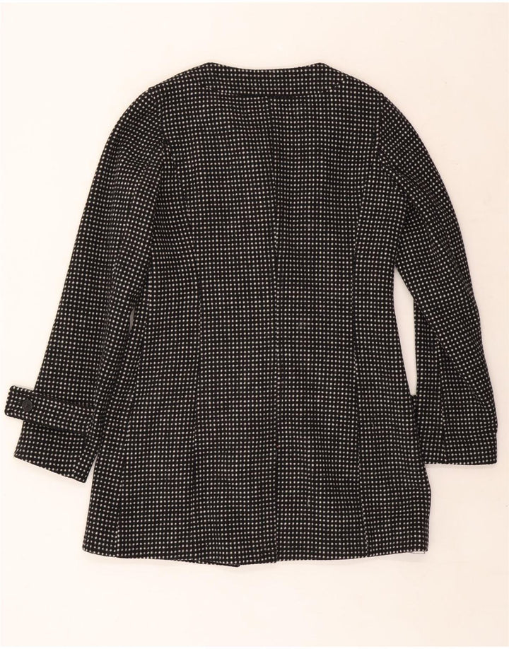 Phard Manteau Femme UK 12 Medium Noir Tacheté Polyester