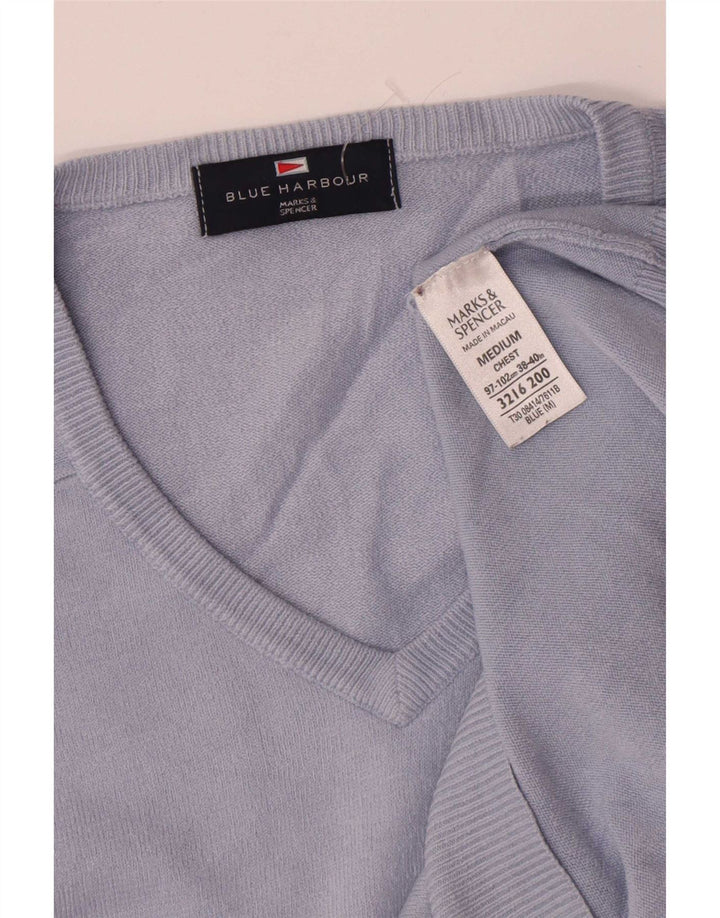 Marks & Spencer Pull Bleu Harbor Col V Homme Acrylique Moyen