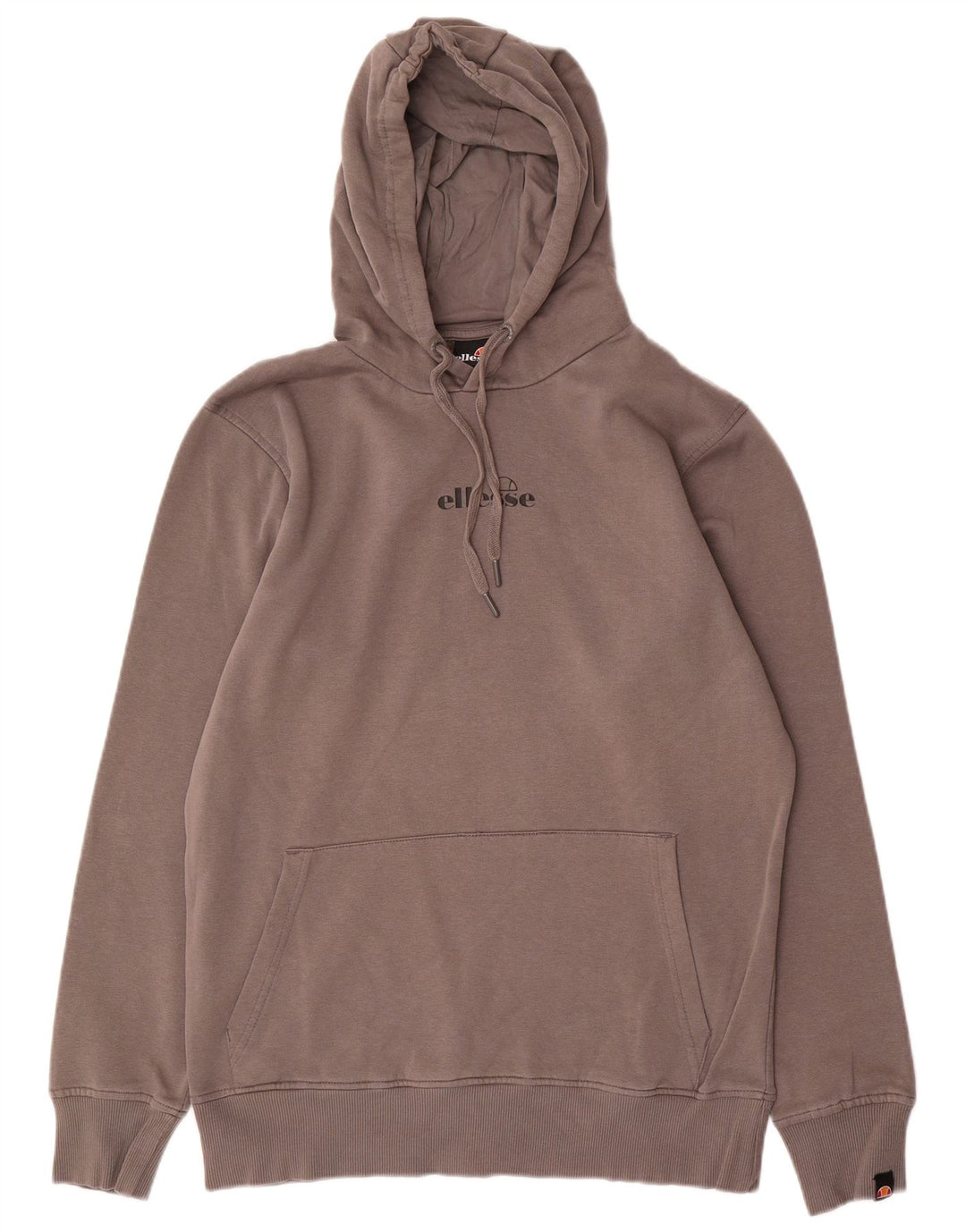 Ellesse Pull à capuche graphique pour homme en coton gris moyen