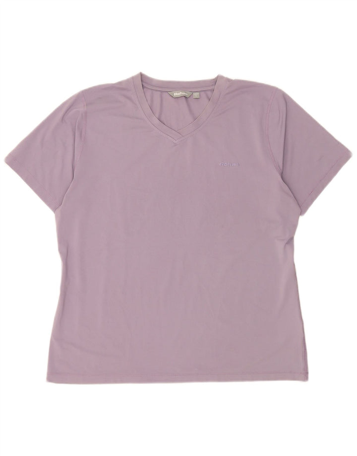 Rohan T-Shirt Femme Top UK 16 Large Violet Polyester
