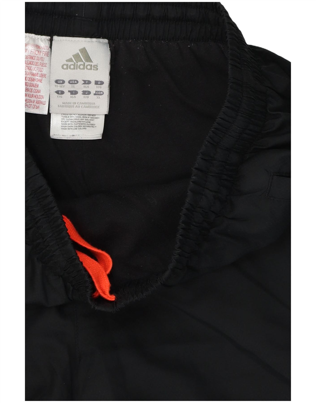 Adidas Pantalon de Survêtement Garçon 15-16 ans Noir Polyester