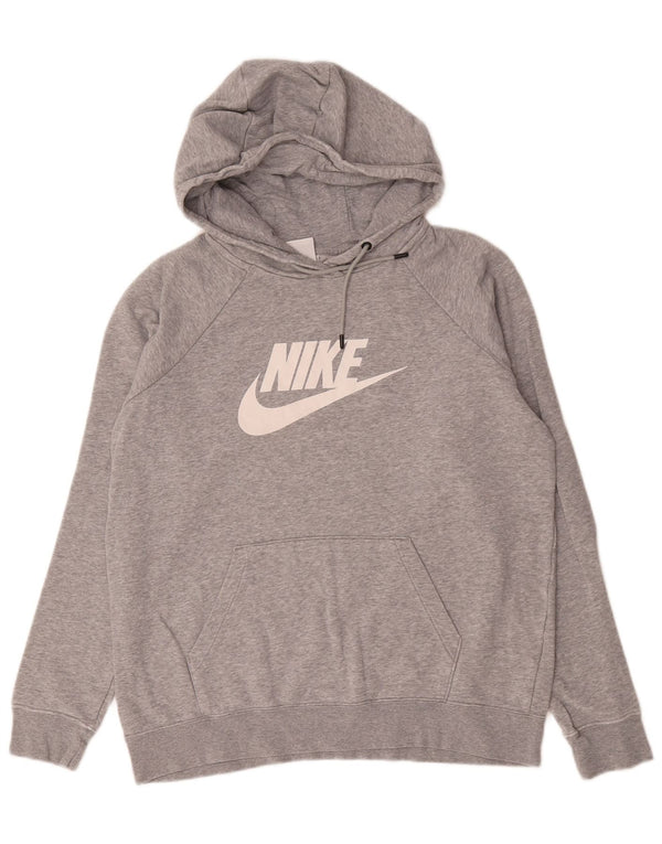 Nike Pull à capuche graphique pour homme Grand coton moucheté gris
