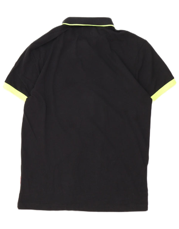 Americanino Polo Homme Large Noir Colourblock Coton