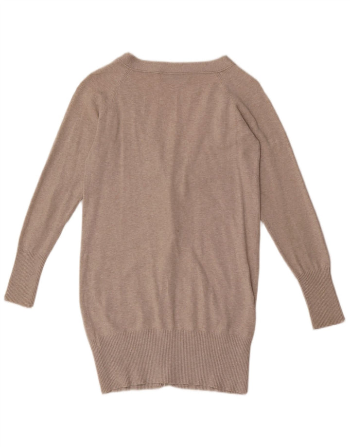 Zara Cardigan pour femme en coton moucheté gris moyen UK 12