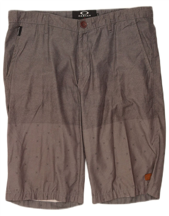 Oakley Short chino coupe classique W34 pour homme, grand coton à pois gris