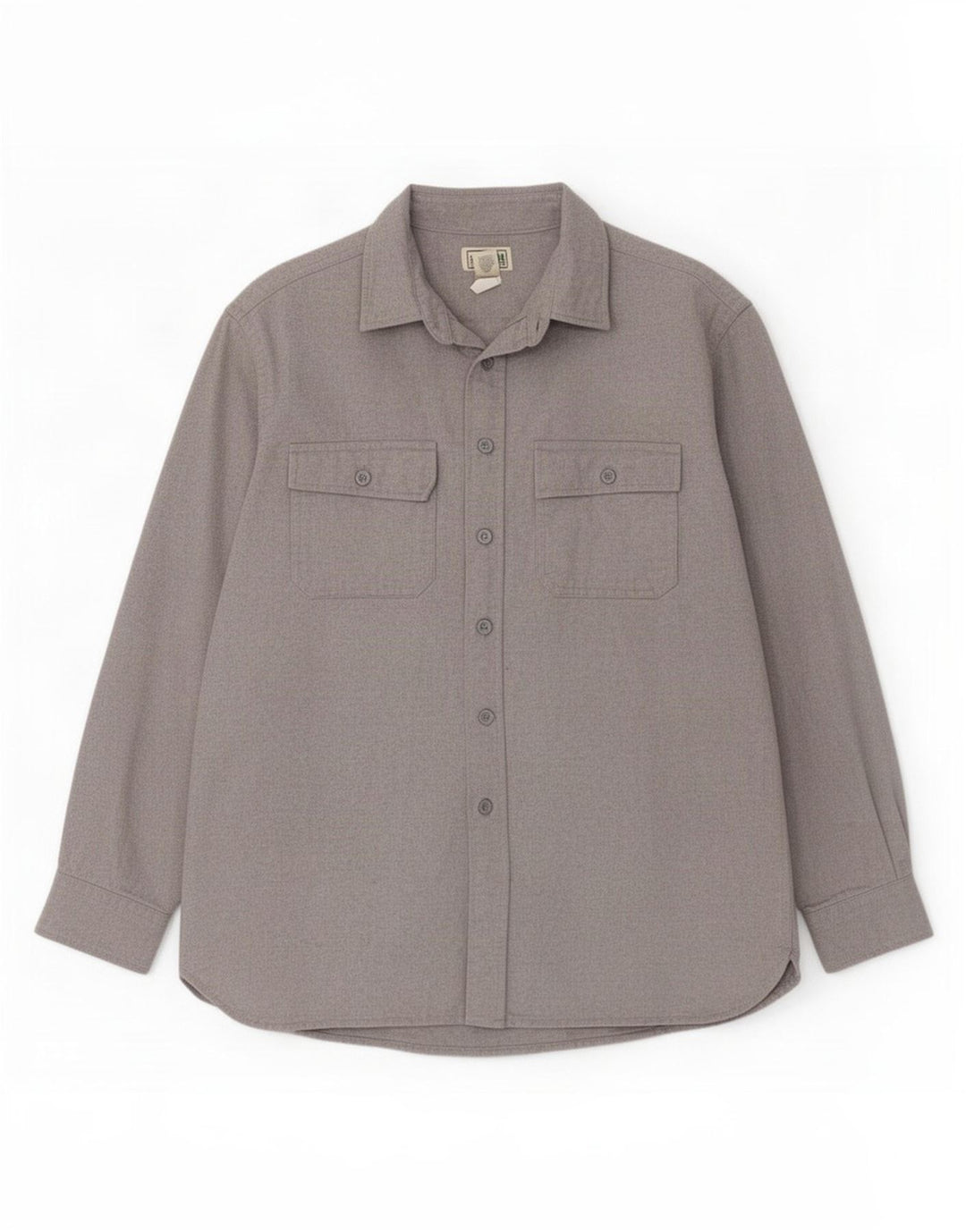 L.L.Bean Chemise Flanelle Homme Coton Gris Moyen
