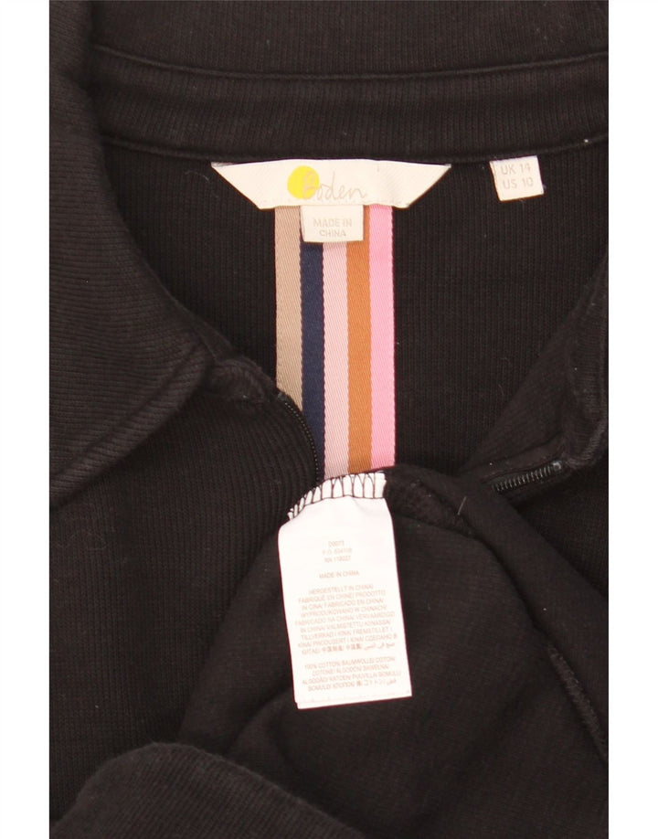 BODEN Femme Robe Pull UK 44 Moyen Noir Coton