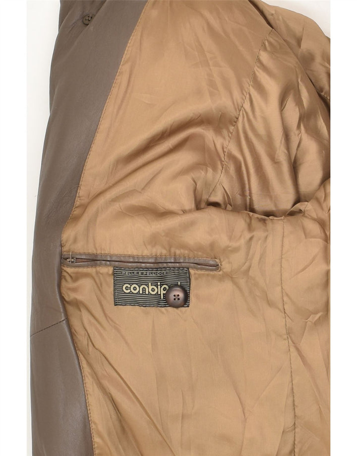 CONBIPEL Veste en Cuir Homme IT 46 Petit Cuir Marron
