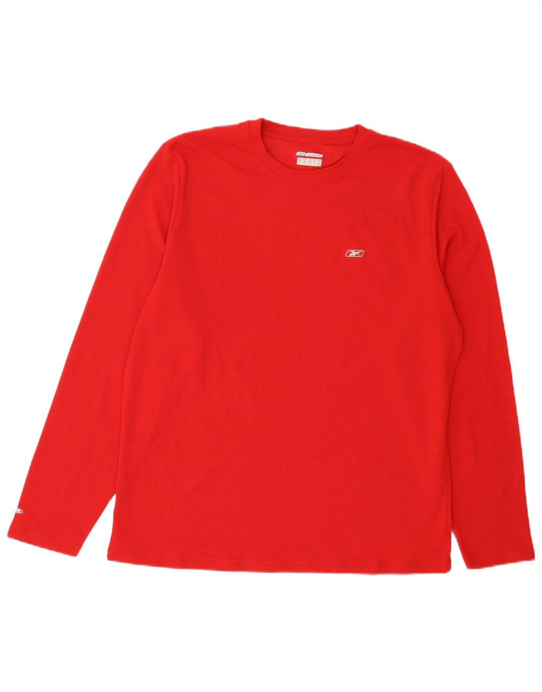Reebok Haut à manches longues pour hommes, grand rouge, polyester