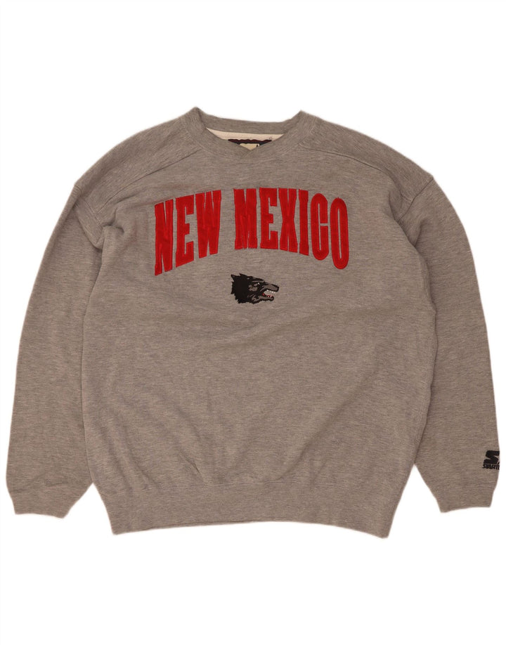 Starter Mens New Maxico State Graphic Sweatshirt Jumper Grand Gris Moucheté