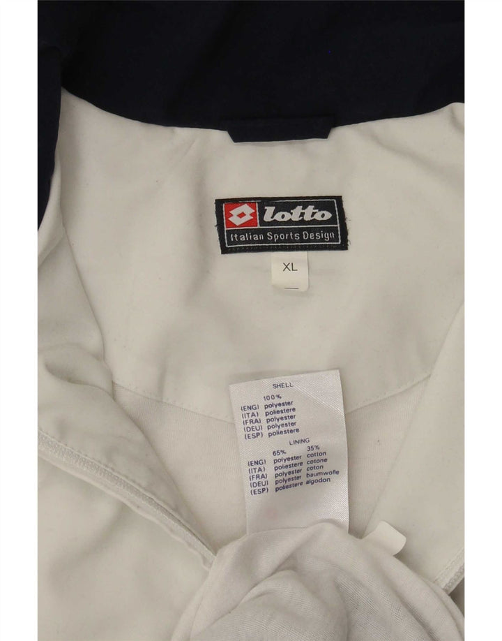Lotto Veste de survêtement pour homme XL Bleu marine Colorblock Polyester