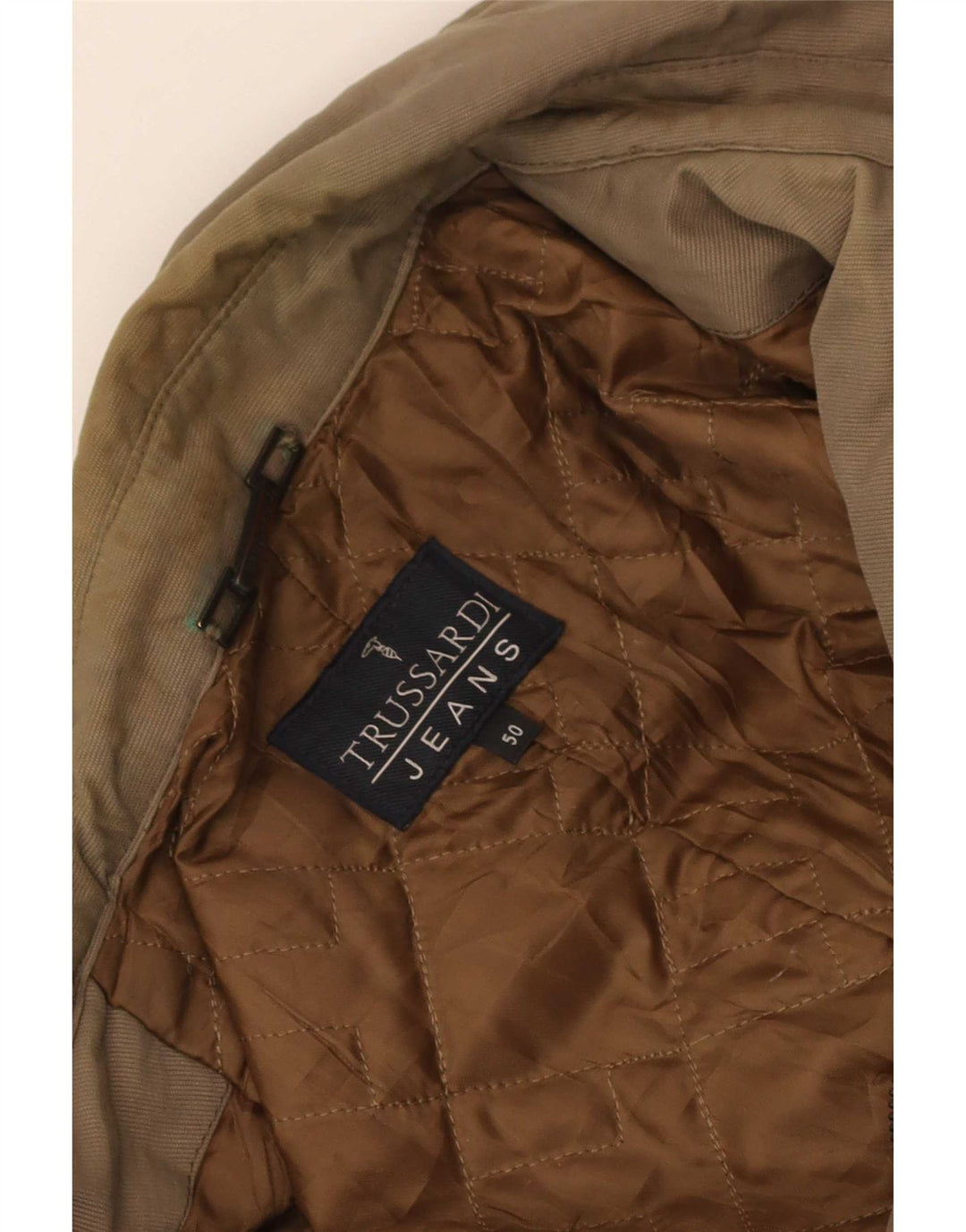 Trussardi Jeans Trench Homme IT 50 Large Kaki