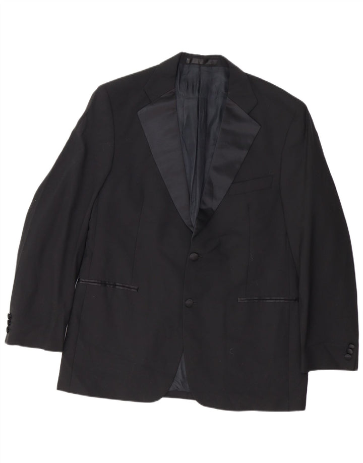 Marks & Spencer Veste blazer à 2 boutons pour homme UK 38 laine noire moyenne