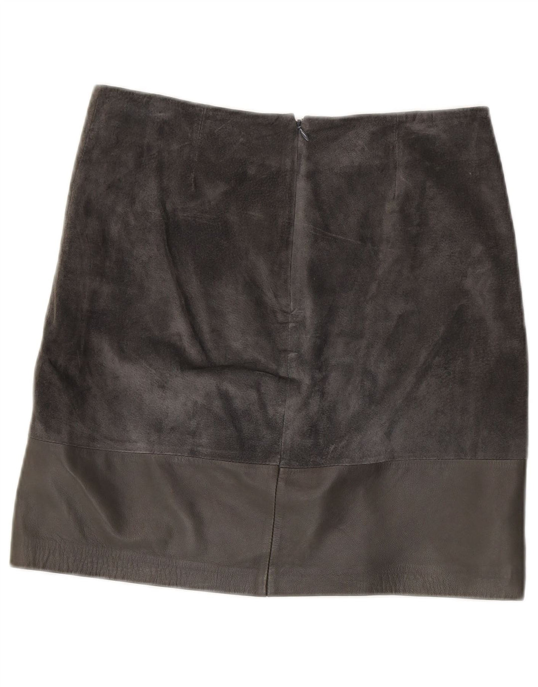 HALLHUBER Jupe en daim pour femme EU 38 Medium W32 Cuir gris