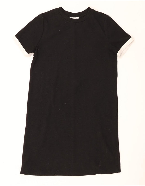 Zara Femme Trafaluc T-Shirt Robe UK 10 Petit Noir Colorblock