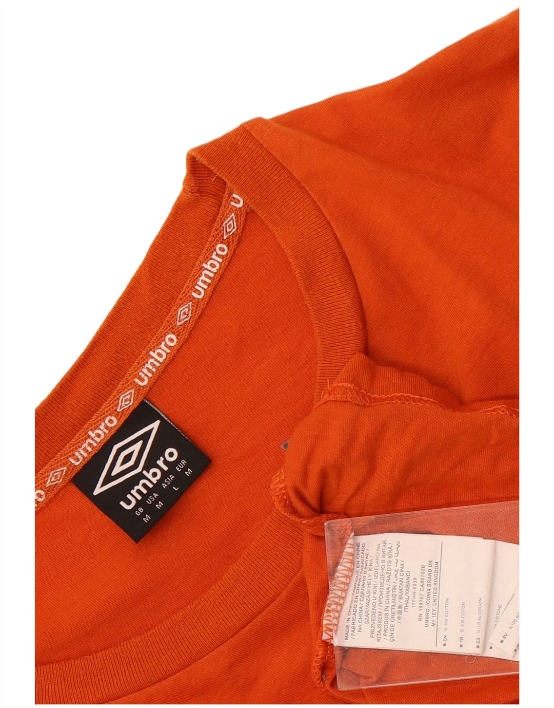 Umbro T-Shirt Graphique Homme Orange Moyen Coton