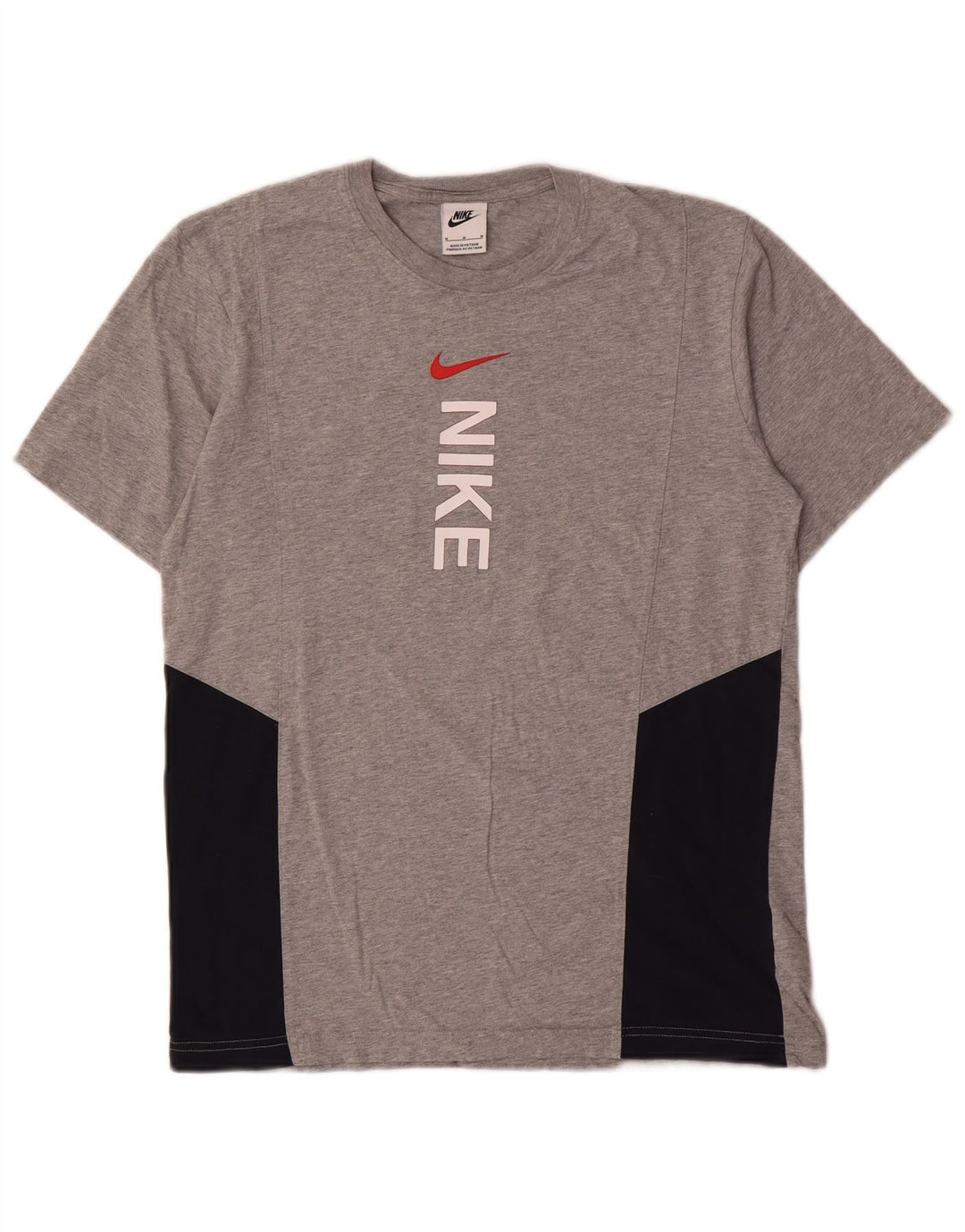 Nike T-shirt graphique en coton color block gris moyen pour homme