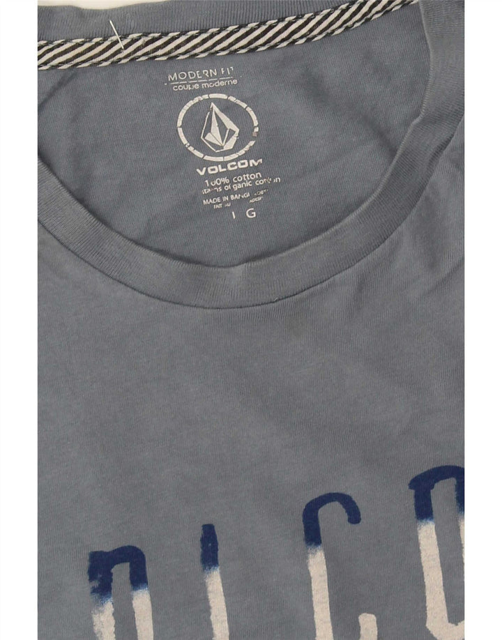 Volcom T-shirt graphique coupe moderne pour hommes, grand bleu, coton