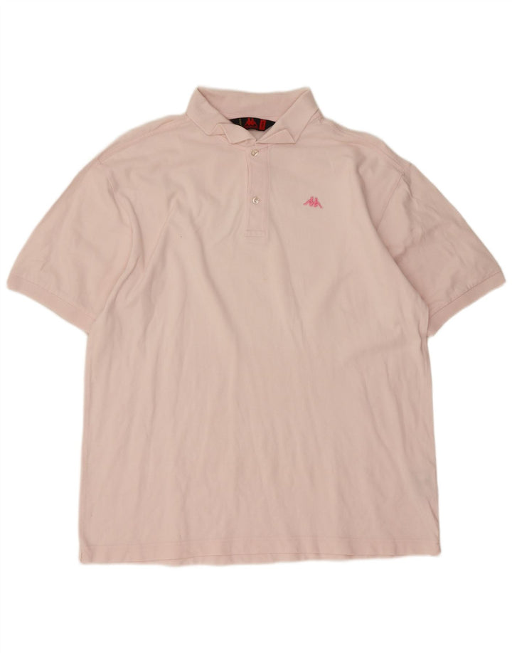 Kappa Polo Regular Fit Homme Coton Rose Large