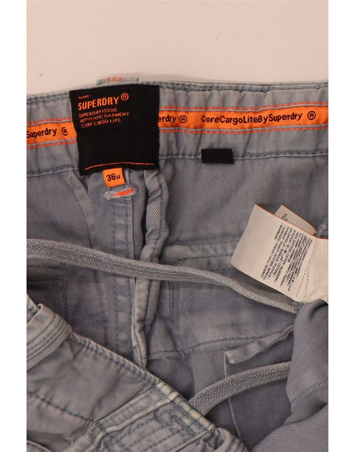 Superdry Short Cargo W36 Large Bleu Coton Homme