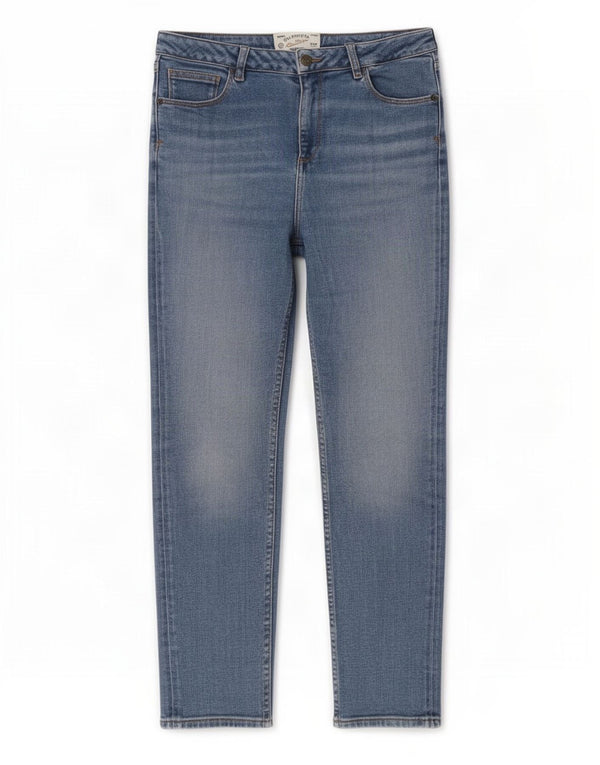 Fat Face Jeans Sway Slim pour femme UK 12 Medium W30 L27 Bleu Coton