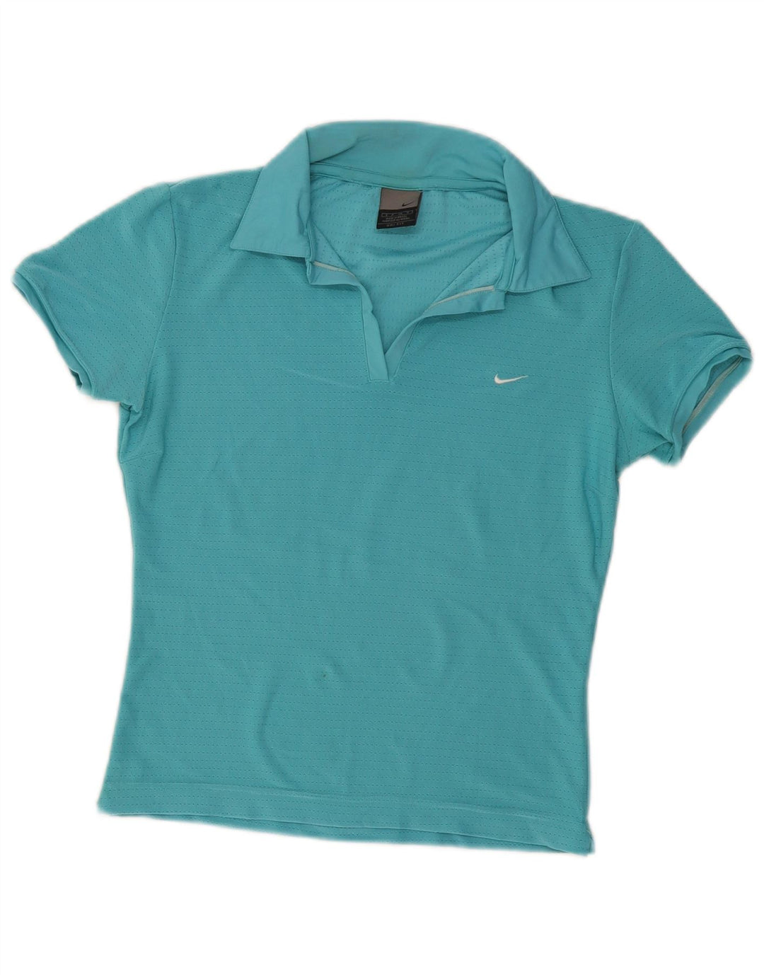 Polo Nike Dri Fit pour femme UK 10 Small Turquoise Polyester