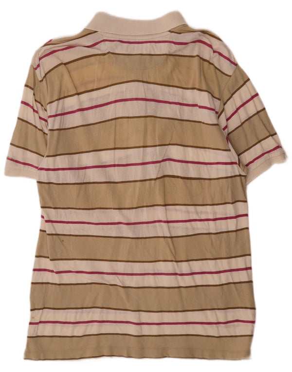 Champion Polo Homme Grand Coton Rayé Beige