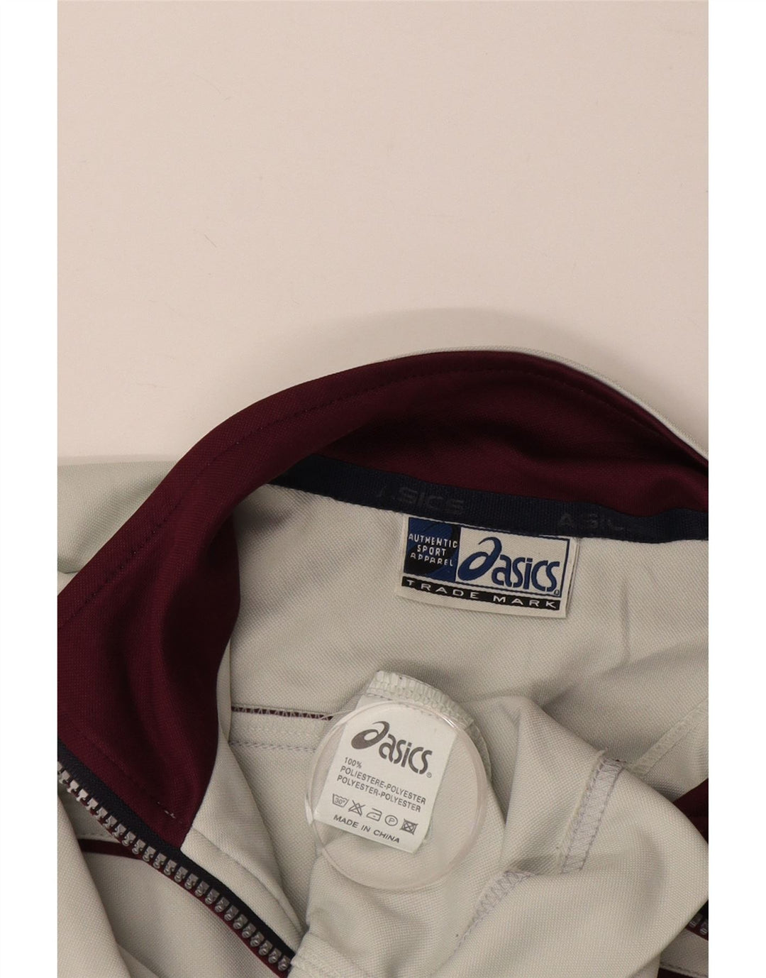 ASICS Veste de survêtement pour homme Blanc moyen Polyester