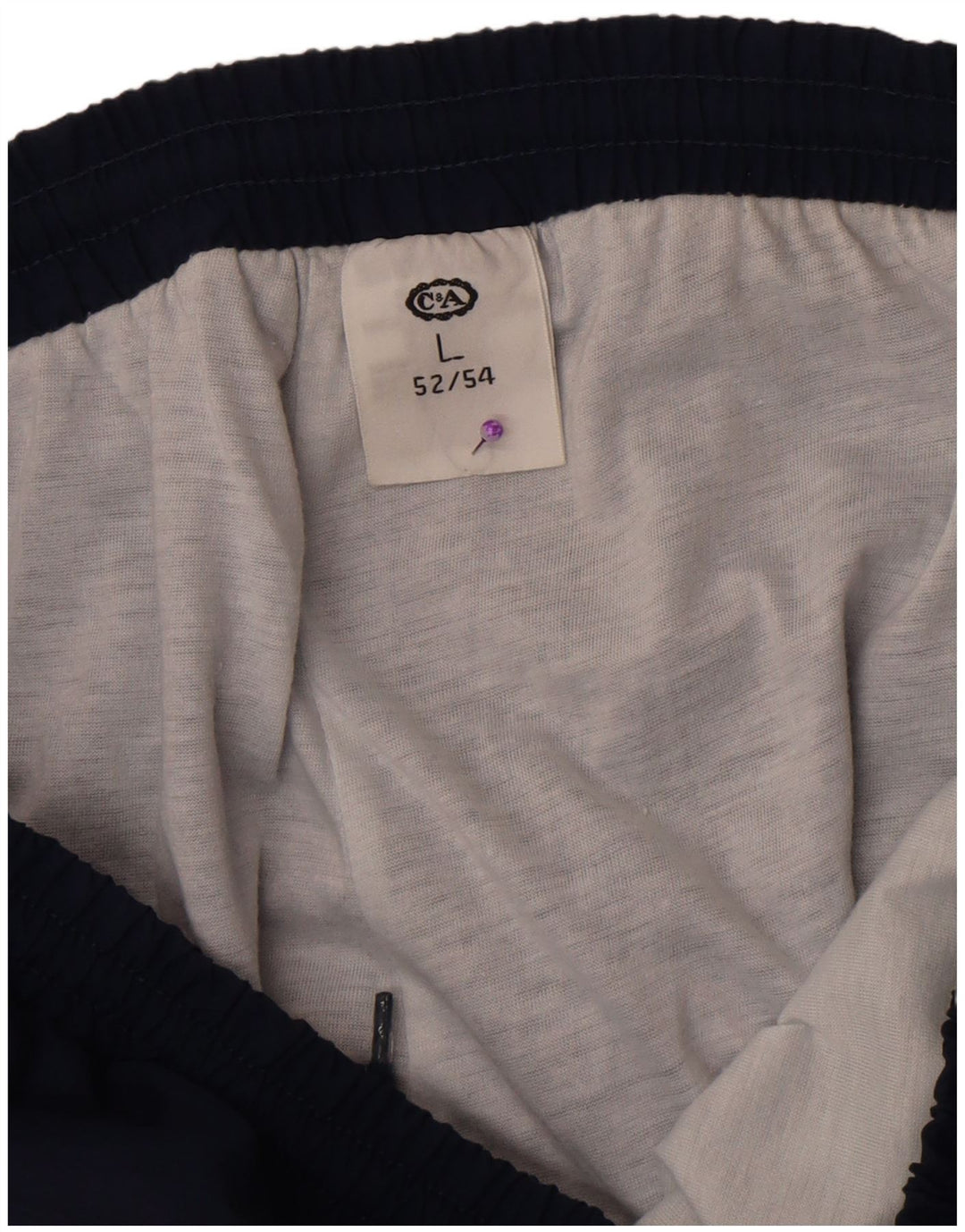 C&A Pantalon de Survêtement Joggers Large Navy Blue Colourblock Polyamide Homme