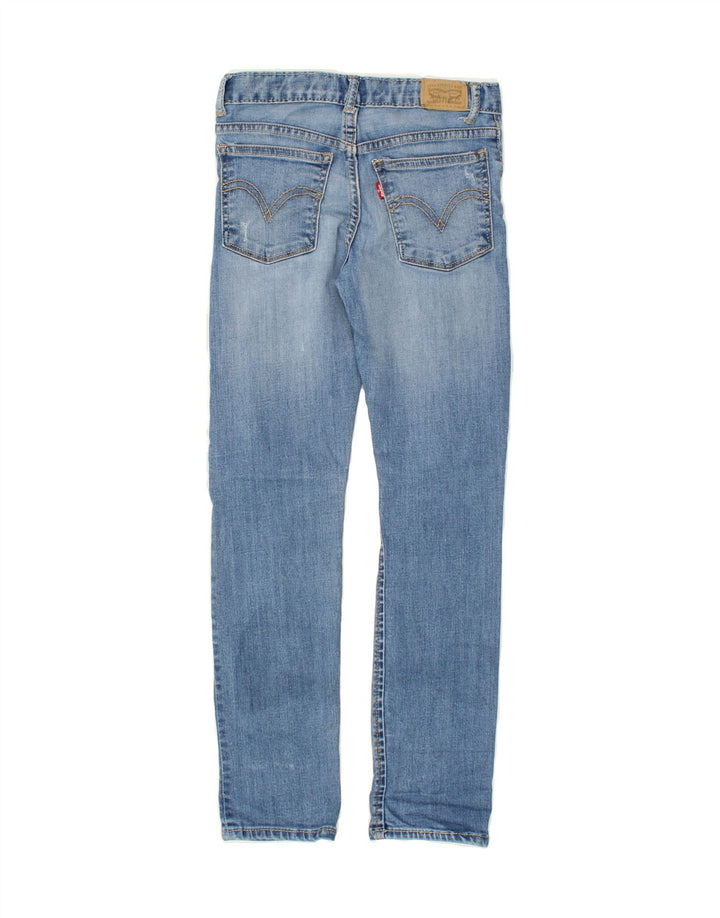 LEVI'S Boys Distressed Slim Jeans 9-10 Years W24 L24 Blue Cotton Vintage Levi's and Second-Hand Levi's from Messina Hembry 