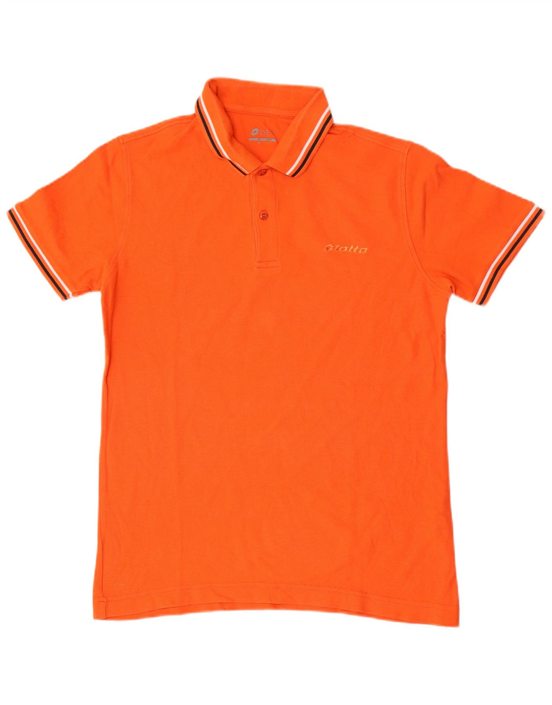 Lotto Polo Homme Rayé Orange Moyen