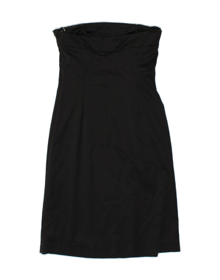 COAST Womens Strapless Dress UK 14 Medium  Black Acetate Vintage Coast and Second-Hand Coast from Messina Hembry 