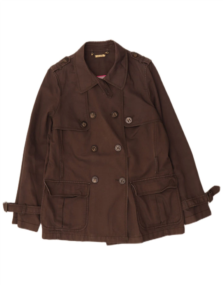 Marks & Spencer Trench-coat autographe pour femme UK 14 coton marron moyen