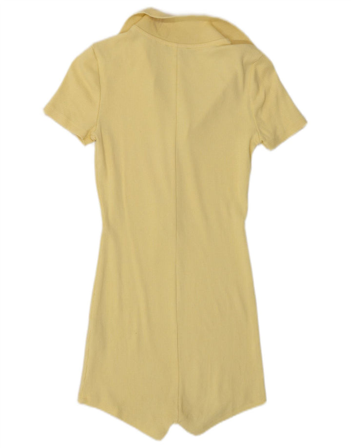 Zara Combishort à manches courtes pour femme UK 8 Small Jaune