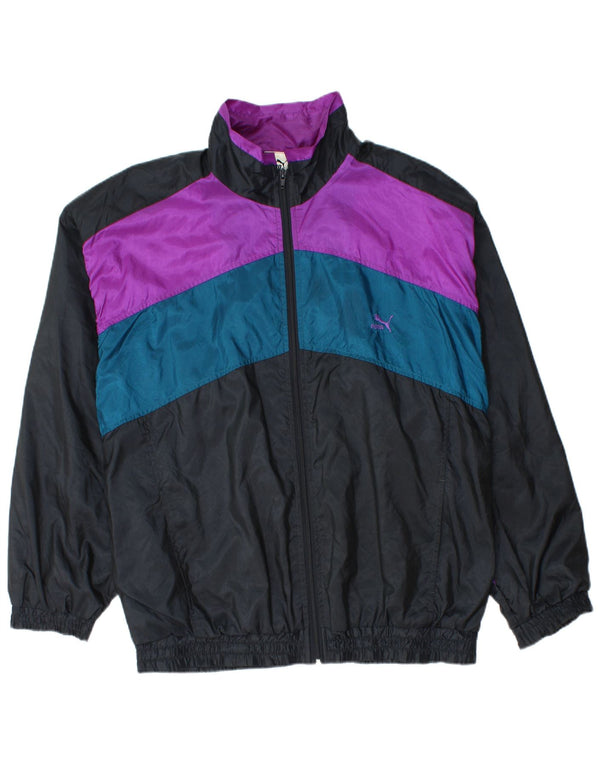 Puma Veste de Survêtement Oversize Homme Noir Moyen Polyamide Colorblock