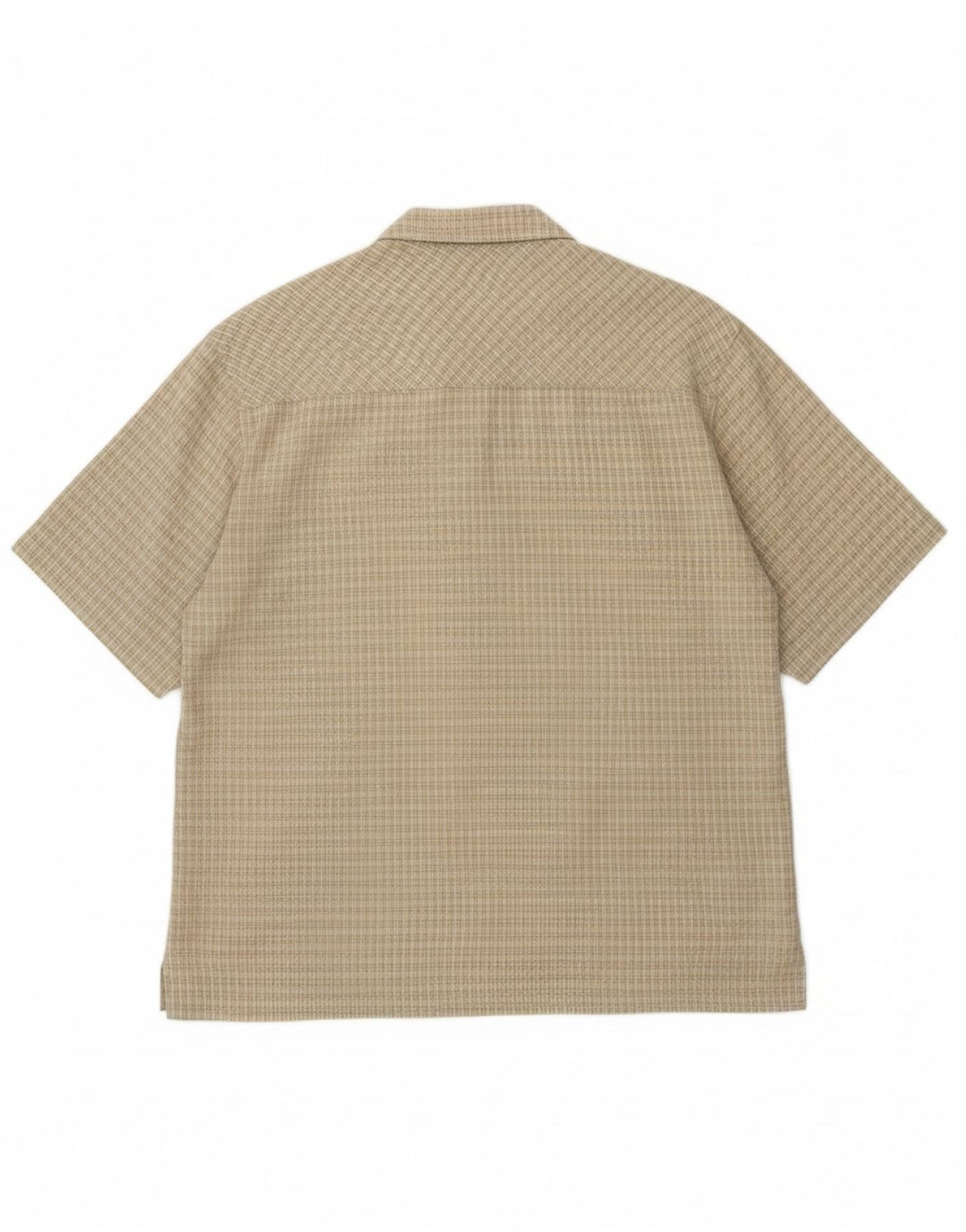 IGUANA Womens Short Sleeve Shirt EU 44 XL Beige Check Vintage Iguana and Second-Hand Iguana from Messina Hembry 