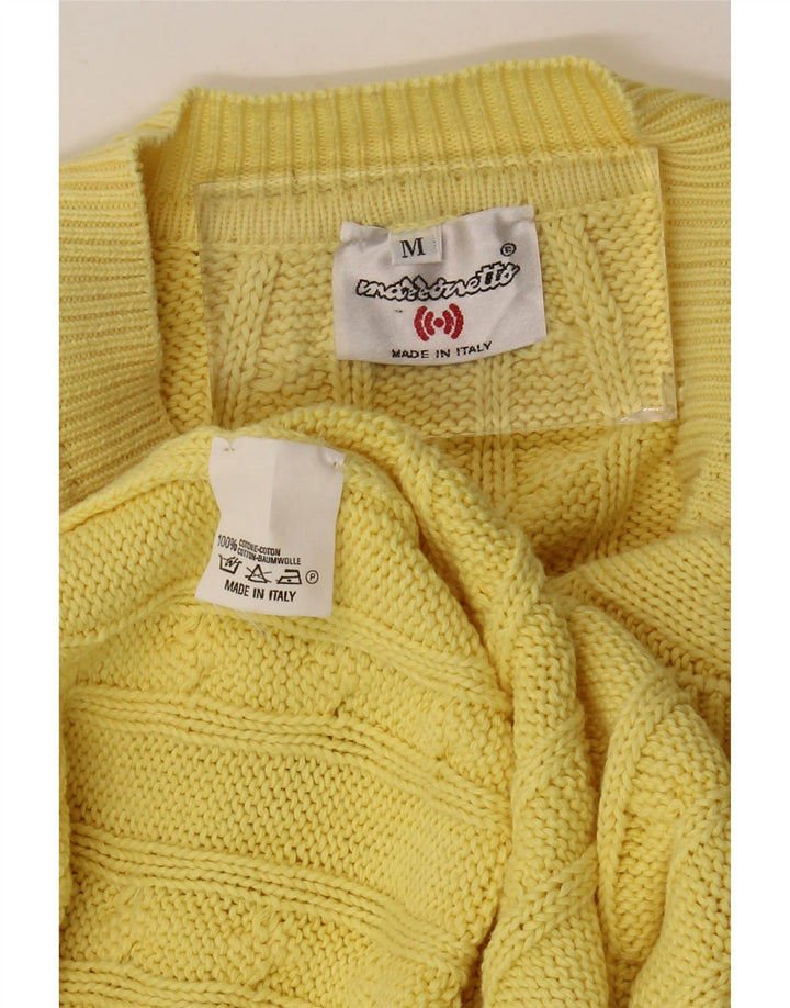 MARRONETTO Pull Col V Homme Jaune Moyen Coton