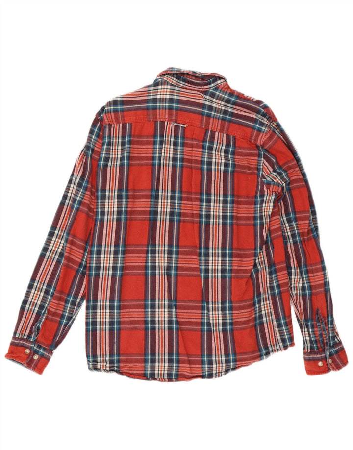 Jack & Jones Chemise en flanelle pour homme en coton à grands carreaux rouges